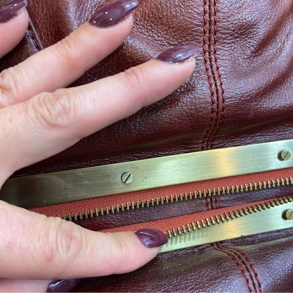 RARE Charles David Brand Genuine Ombré Leather Tote Bag Large - Picture 15 of 16